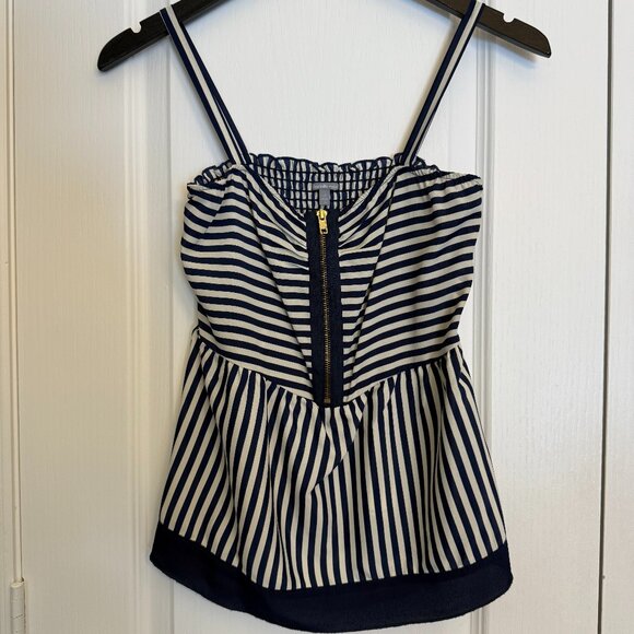 Charlotte Russe Sailor Striped Tank Top - Picture 1 of 4